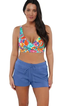 Sunsets Festive Floral Sandbar Rib Elsie Top
