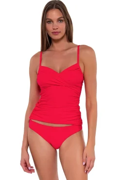 Sunsets Geranium Simone Tankini Top