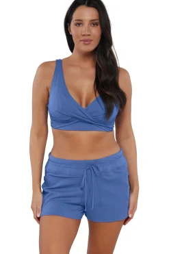 Sunsets Harbor Blue Sandbar Rib Elsie Top