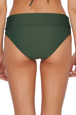 Sunsets Island Green Capri High Waist Bottom