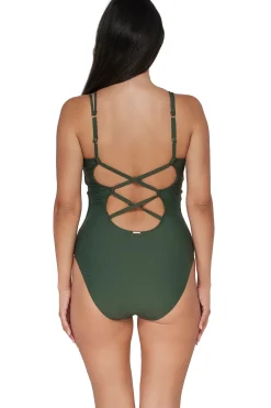 Sunsets Island Green Veronica One Piece