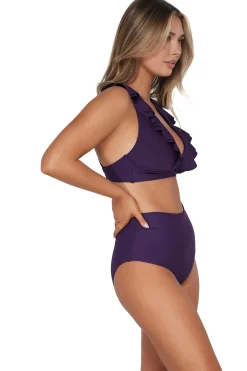 Sunsets Paradise Plum Capri High Waist Bottom