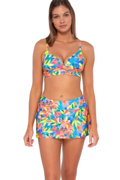 Sunsets Shoreline Petals Sporty Swim Skirt