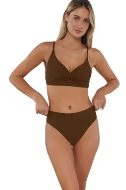 Sunsets Tiki Brown Lyla Bralette Top