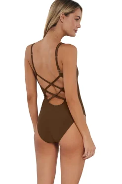 Sunsets Tiki Brown Veronica One Piece