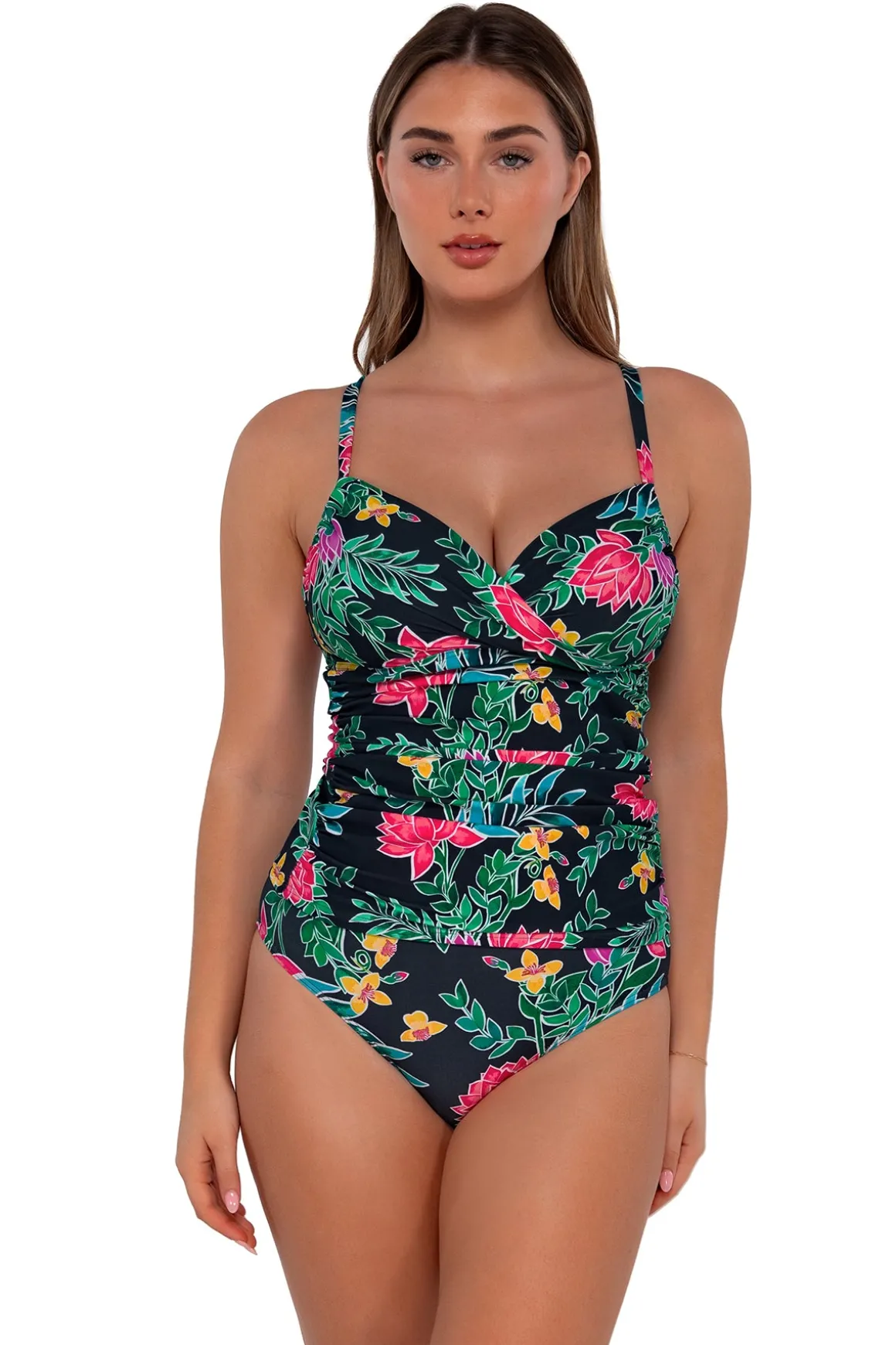 Sunsets Twilight Blooms Serena Tankini Top