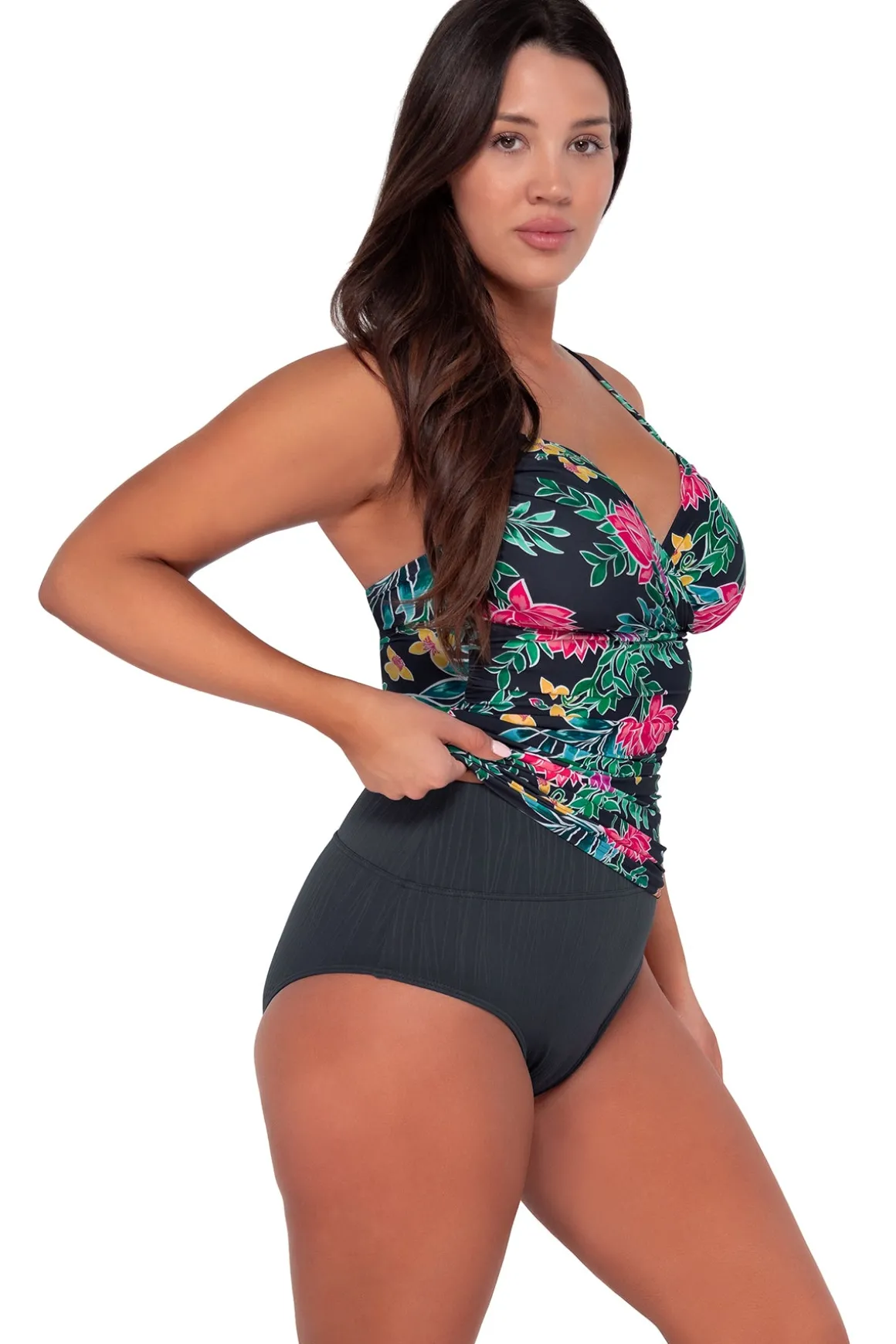 Sunsets Twilight Blooms Serena Tankini Top