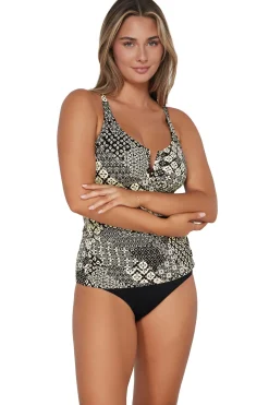 Sunsets Venice Seagrass Texture Zuri V-Wire Tankini Top