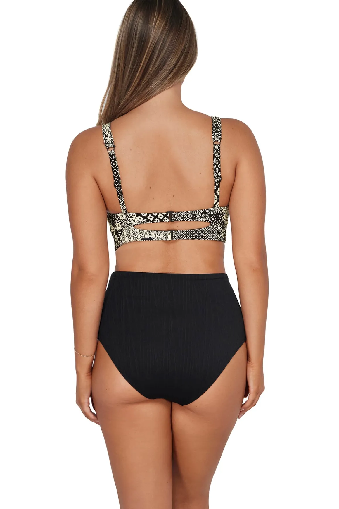 Sunsets Venice Seagrass Texture Capri High Waist Bottom