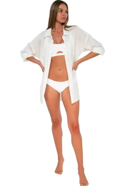Sunsets White Lily Delilah Shirt
