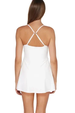 Sunsets White Lily Naomi Swim Dress One Piece