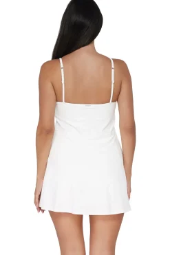 Sunsets White Lily Naomi Swim Dress One Piece